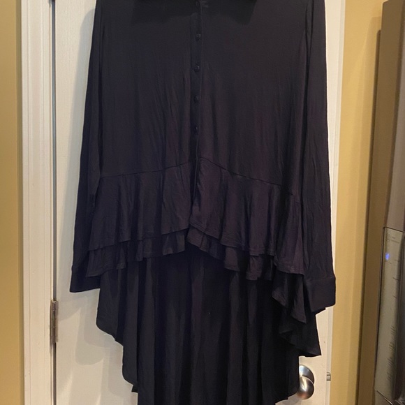 For the Republic L/S high/low ruffle hem Blouse - Picture 3 of 7